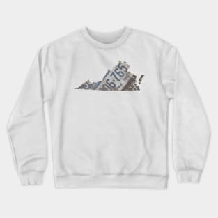 Vintage Virginia License Plates Crewneck Sweatshirt